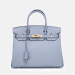 Women's Vintage Full-Grain Leather Top Handle Bag In Gold Lock Closure