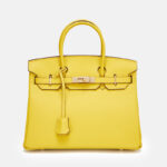 Women's Vintage Full-Grain Leather Top Handle Bag In Gold Lock Closure