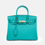 Women's Vintage Full-Grain Leather Top Handle Bag In Gold Lock Closure
