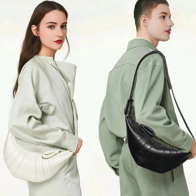 Sac à bandoulière en cuir d'agneau vintage en forme de boulette Hobo Crossbody Shoulder Bag