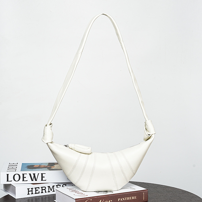Sac à bandoulière en cuir d'agneau vintage en forme de boulette Hobo Crossbody Shoulder Bag