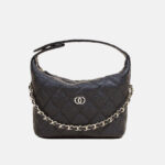Sac Vintage matelassé en cuir véritable avec poignée en chaîne pour femmes
