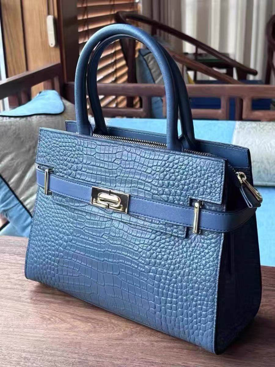Damen Echtes Leder Krokodil Druck Satchel Taschen photo review