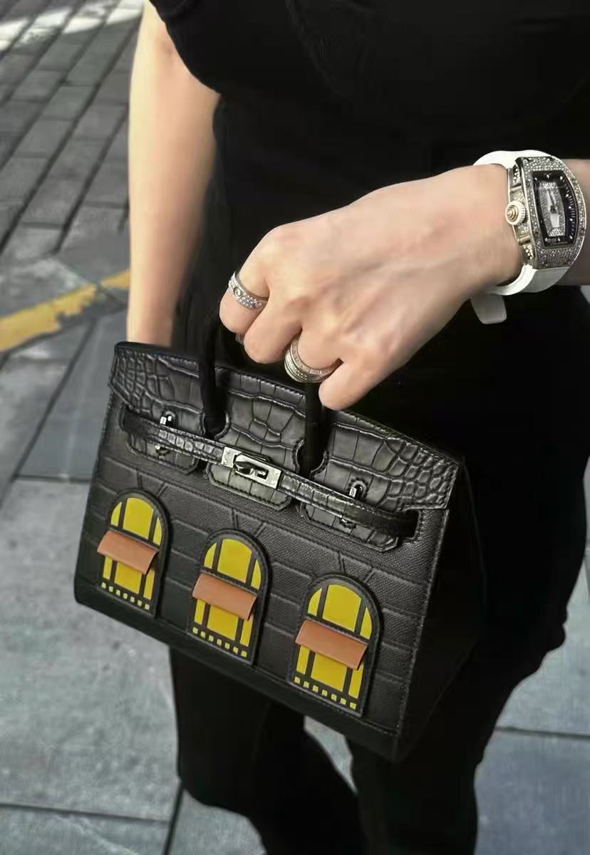 Women's Genuine Leather HOUSE Top Handle Bags photo review