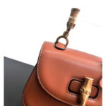 Women's Bamboo Handle Saddle Bag