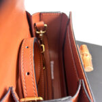 Women's Bamboo Handle Saddle Bag
