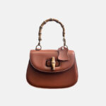 Women's Bamboo Handle Saddle Bag