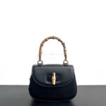 Women's Bamboo Handle Saddle Bag