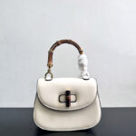 Women's Bamboo Handle Saddle Bag