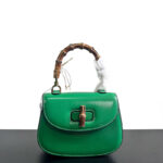 Women's Bamboo Handle Saddle Bag