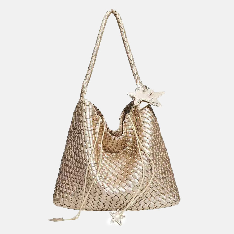 Sac hobo à bandoulière tissé minimaliste pour femmes