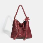 Women's Minimalist Woven Shoulder Hobo Bag