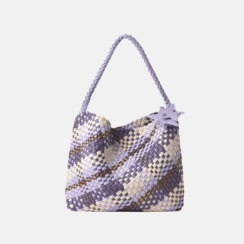 Women's Minimalist Woven Shoulder Hobo Bag