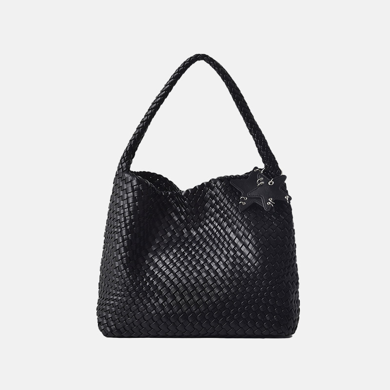 Women's Minimalist Woven Shoulder Hobo Bag