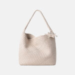 Women's Minimalist Woven Shoulder Hobo Bag