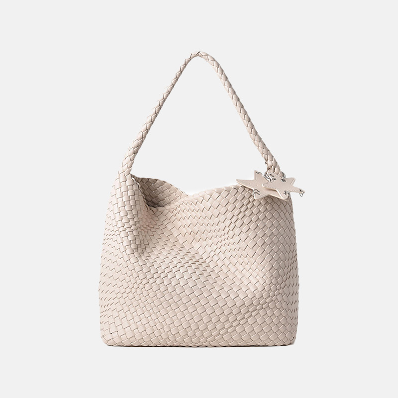 Women's Minimalist Woven Shoulder Hobo Bag