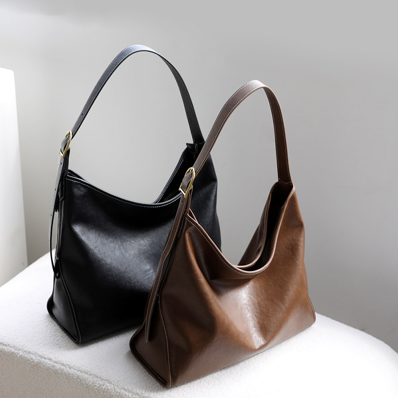 Women's Vintage Split Leather Hobo Shoulder Bag