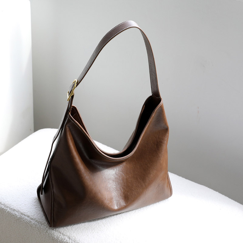 Women's Vintage Split Leather Hobo Shoulder Bag