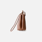 Sac fourre-tout en cuir fendu vintage pour femmes avec nœud en or