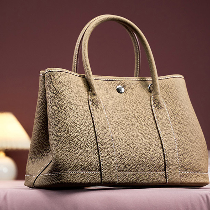 Sac à main vintage en cuir de grain supérieur pour femmes
