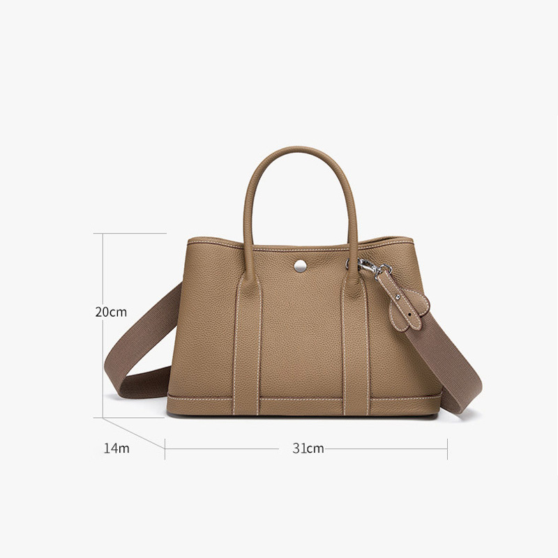 Sac à main vintage en cuir de grain supérieur pour femmes