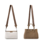 Sac à main vintage en cuir de grain supérieur pour femmes