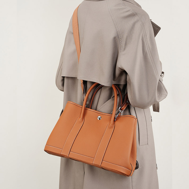 Sac à main vintage en cuir de grain supérieur pour femmes