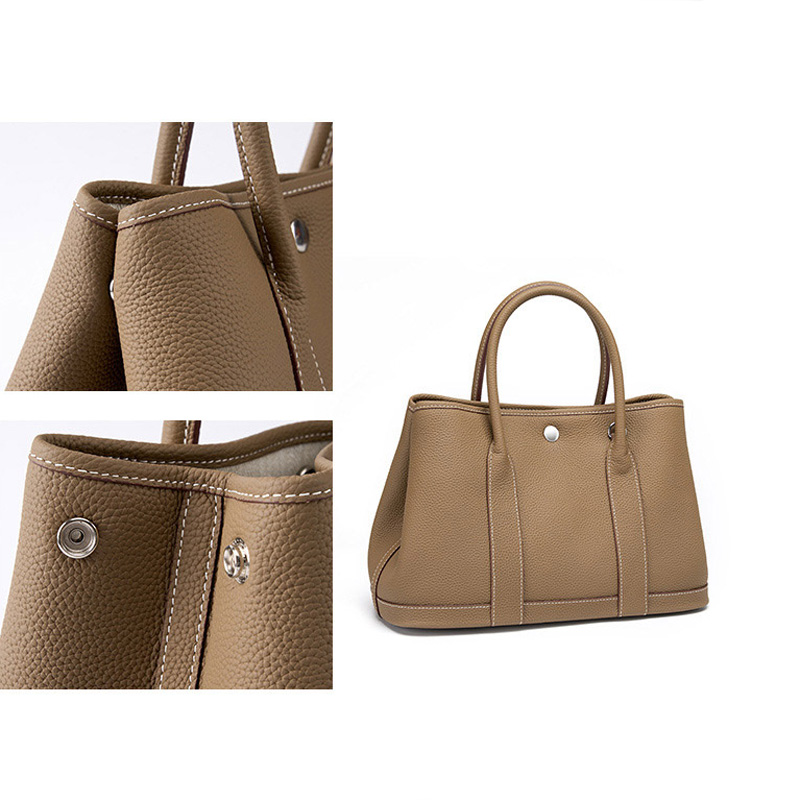 Sac à main vintage en cuir de grain supérieur pour femmes