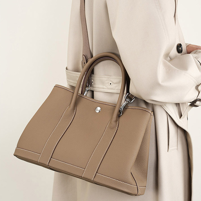 Sac à main vintage en cuir de grain supérieur pour femmes