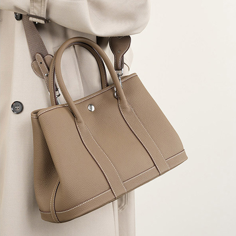 Sac à main vintage en cuir de grain supérieur pour femmes