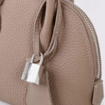 Women's Vintage Top-Grain Leather Lychee Texture Shell-Shaped Handbag