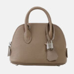 Women's Vintage Top-Grain Leather Lychee Texture Shell-Shaped Handbag