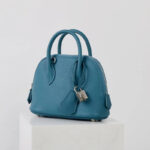 Women's Vintage Top-Grain Leather Lychee Texture Shell-Shaped Handbag
