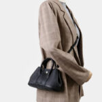 Women's Vintage Top-Grain Leather Mini Shoulder Crossbody Tote Handbag