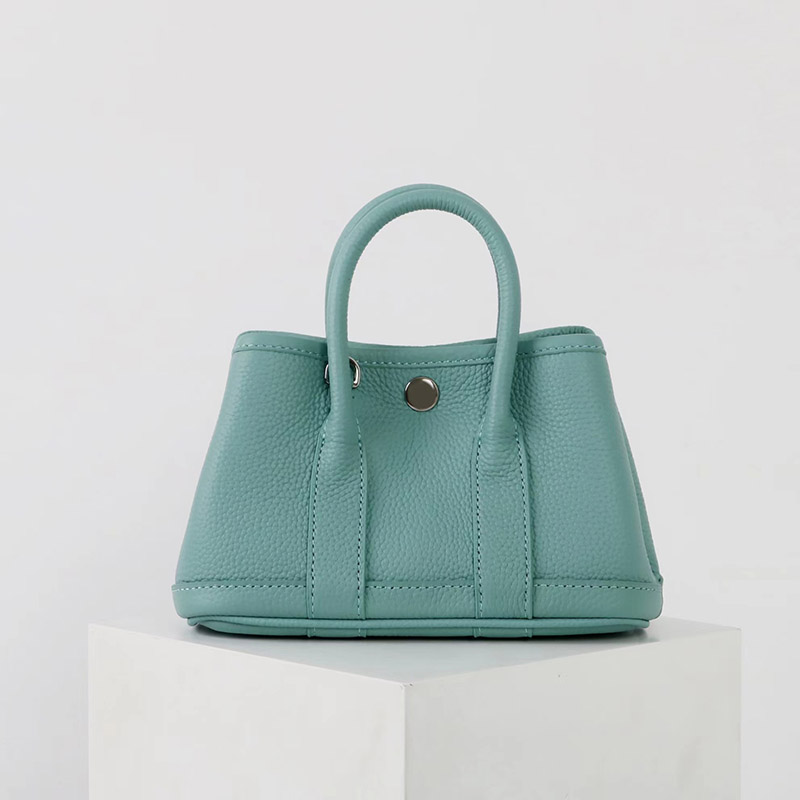 Women's Vintage Top-Grain Leather Mini Shoulder Crossbody Tote Handbag