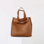 Women's Vintage Top Grain Leather Tote Bags In Silver Hardware