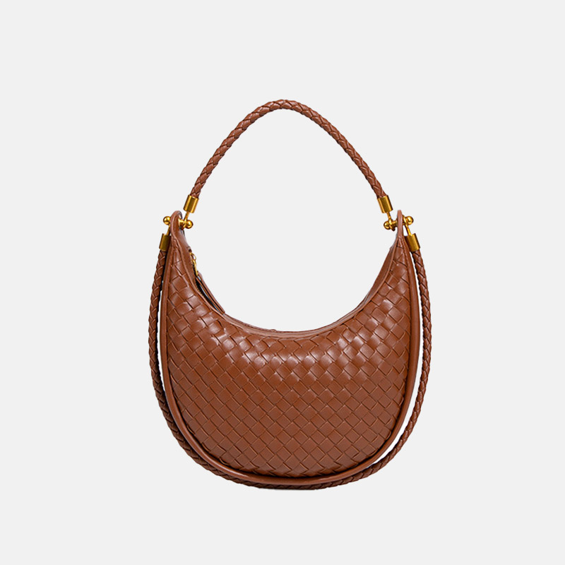 Women's Vintage Woven Crescent Saddle Bag