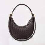 Sac hobo vintage à bandoulière en cuir fendu et tissé pour femmes