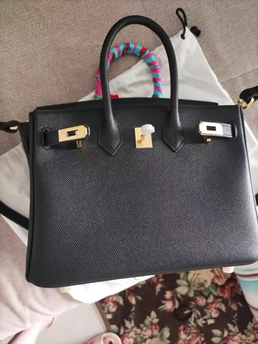 Sacs à main en cuir Epsom pour femmes, avec quincaillerie dorée photo review