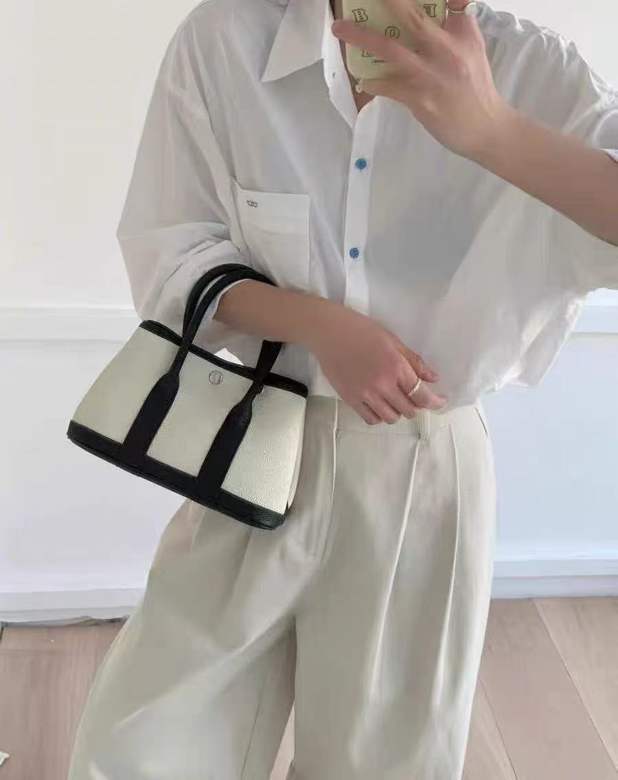 Women's Vintage Top-Grain Leather Mini Shoulder Crossbody Tote Handbag photo review