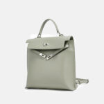 Wandelbare Damen-Rucksacktasche mit strukturiertem Ledergriff (27 × 27 × 10 cm)