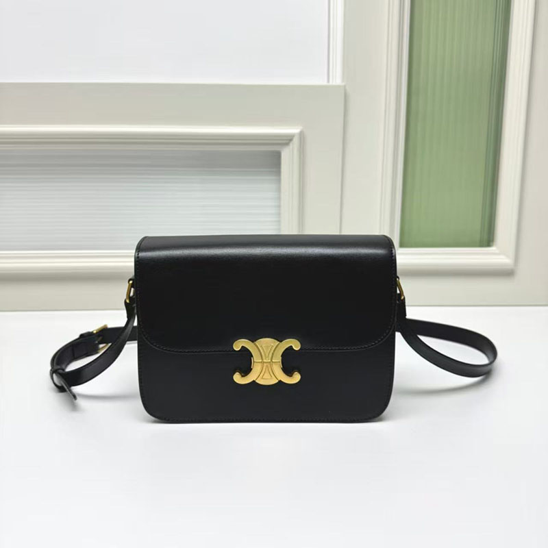 Sacs croisés en cuir de vache pour femmes avec quincaillerie dorée