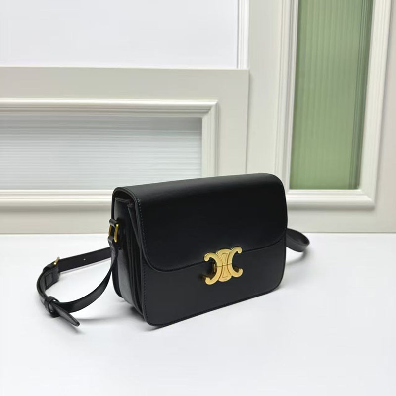 Sacs croisés en cuir de vache pour femmes avec quincaillerie dorée