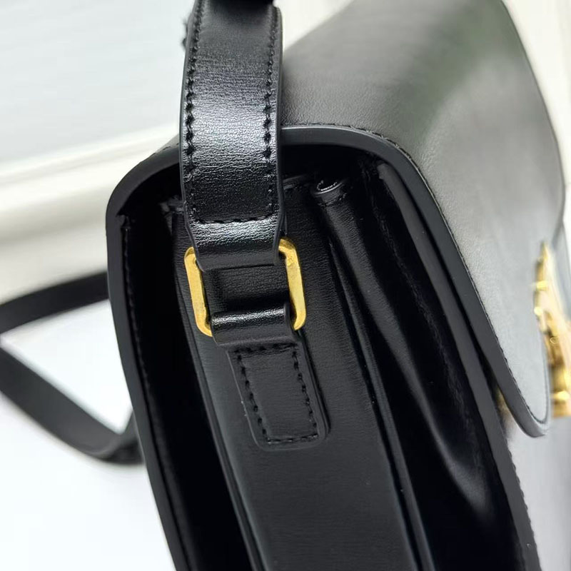 Sacs croisés en cuir de vache pour femmes avec quincaillerie dorée