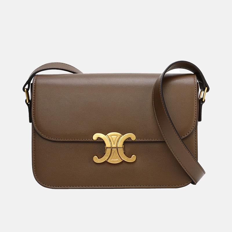 Sacs croisés en cuir de vache pour femmes avec quincaillerie dorée