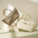 Women's Minimalist Lychee Top-Grain Leather Tote Crossbody Handbag In Silver Hardware