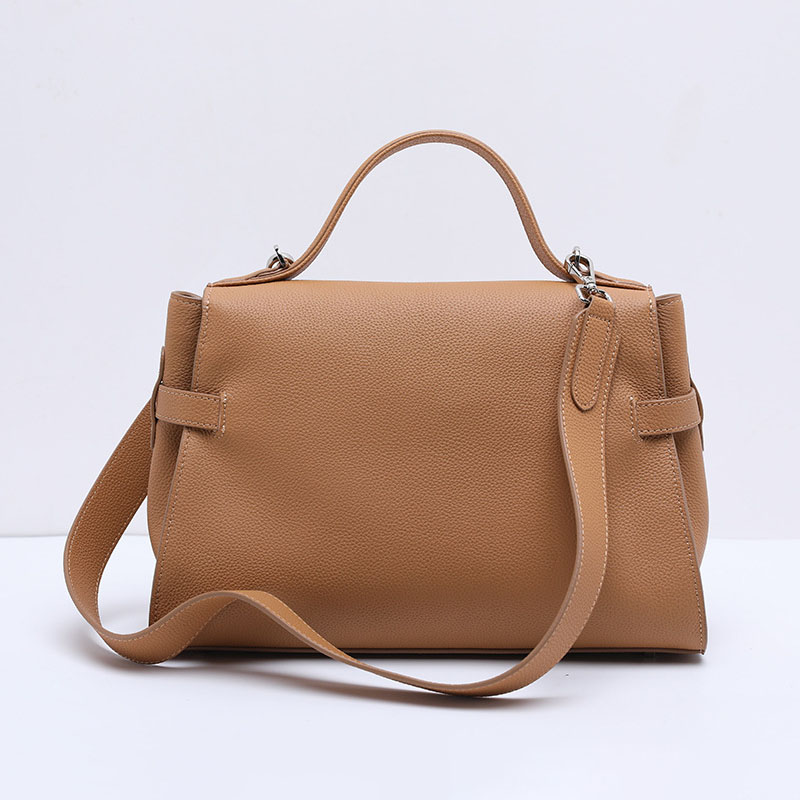 Sac à bandoulière minimaliste en cuir de grain supérieur pour femmes