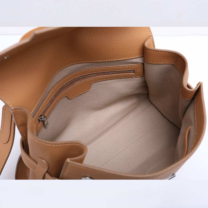 Sac à bandoulière minimaliste en cuir de grain supérieur pour femmes