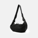 Sac à bandoulière en résille pour femmes en cuir de vachette de grain supérieur