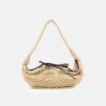 Sac à bandoulière en résille pour femmes en cuir de vachette de grain supérieur